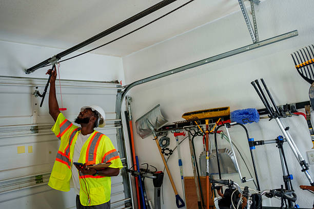 Professional Garage Door Panel Replacement technician working in Sanpete County County, UT